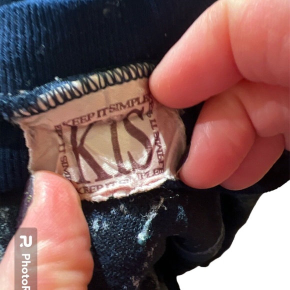 Vintage Keep It Simple Wolf Snow Nature Thin Boxy Light Sweatshirt Navy Blue M - Picture 3 of 10